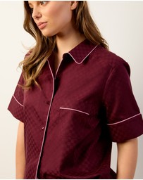 Wanderluxe Sleepwear - The Bordeaux Pyjama Set Short