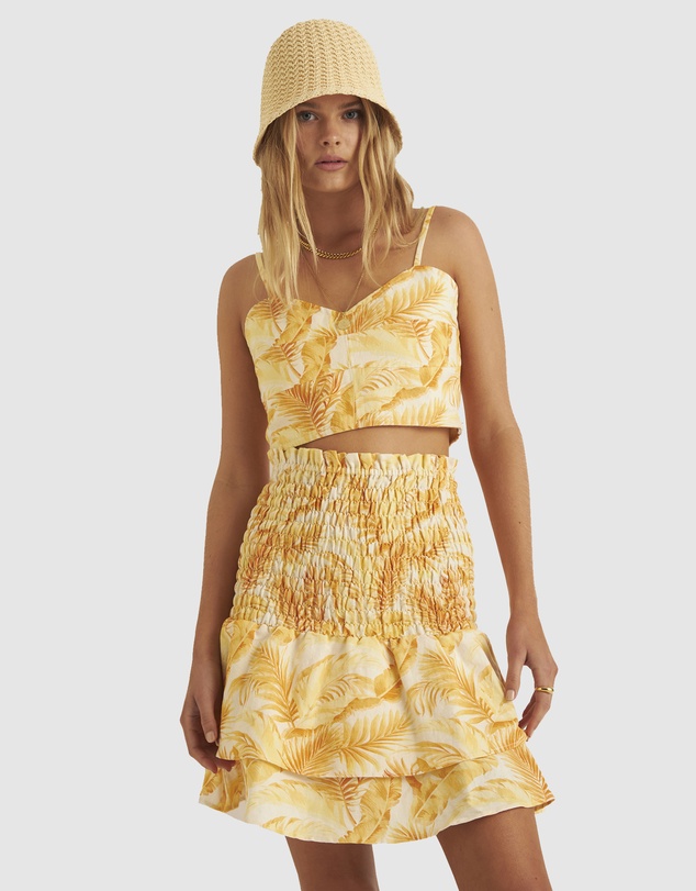 Zerafima - Saffron Leaf Tiered Skirt