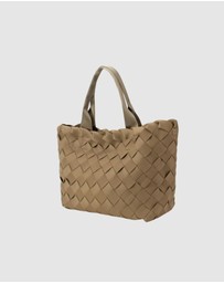 Chuchka - Woven Neoprene Large Tote - Large Weave Nude