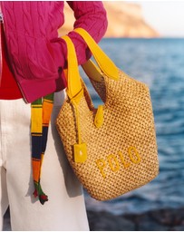Polo Ralph Lauren - Polo Play Raffia-Leather Logo Tote