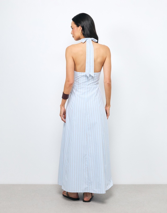 AERE - Shiloh Stripe Halter Maxi Dress