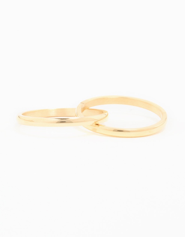 Lovisa - Waterproof Gold Plated Stainless Steel Intertwined Stacked Ring