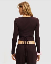 Cotton On Body - Super Soft Wrap Long Sleeve Top