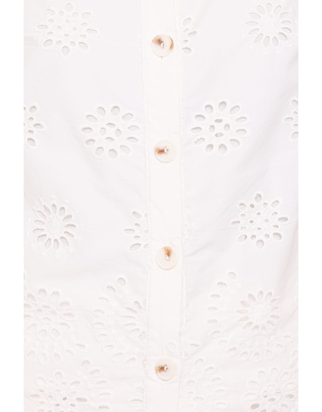 Petal & Pup - Winny Button Front Top - White Broderie