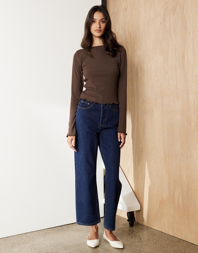 Atmos&Here - Bianca Ribbed Detailed Top