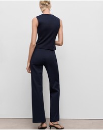 M.N.G - Straight-Fit Trousers With Elastic Waist