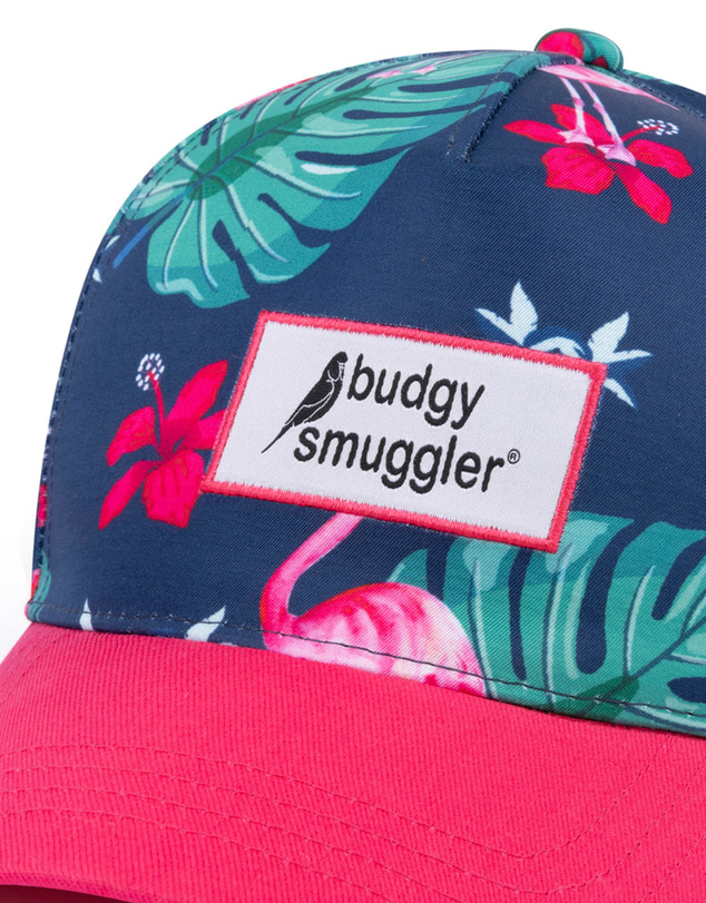Budgy Smuggler - Kids Cap in Flamingos