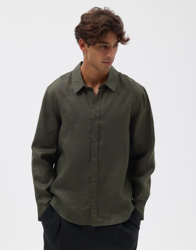 AERE - Euro Resort Linen LS Shirt