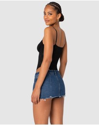 EDIKTED - Raven Cupped Eyelet Bodysuit