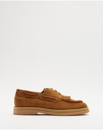 HUGO - Chaol Moccassin Suede Boat Shoes - Men's
