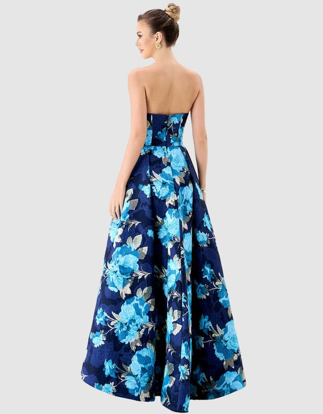 Bariano - Tanica Strapless Hi Lo Gown