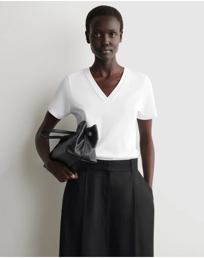 COS - Cotton V-Neck T-Shirt
