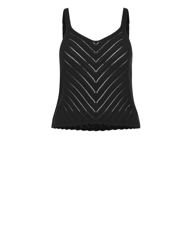 City Chic - Sarah Crochet Knit Top