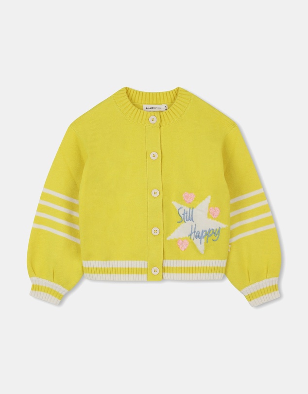 Billieblush - Star Motif Striped Sleeve Knitted Cardigan - Kids-Teens
