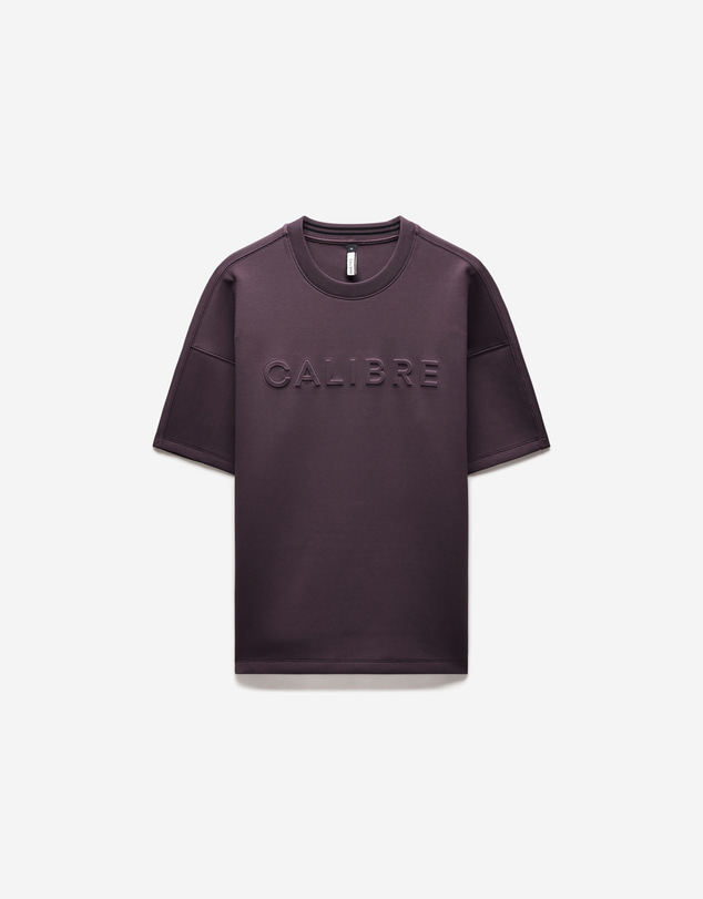 Calibre - Relaxed Fit Logo Sweat T-shirt Plum