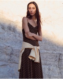 M.N.G - Polka Dot Dress with Gathered Neckline