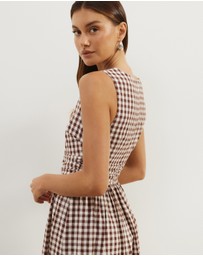 Atmos&Here - Addie Gingham Midi Dress