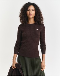 Gant - Stretch Cotton Cable Crew Neck Knit