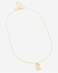 Lovisa - Waterproof Gold Plated Stainless Steel Bamboo Letter E Necklace