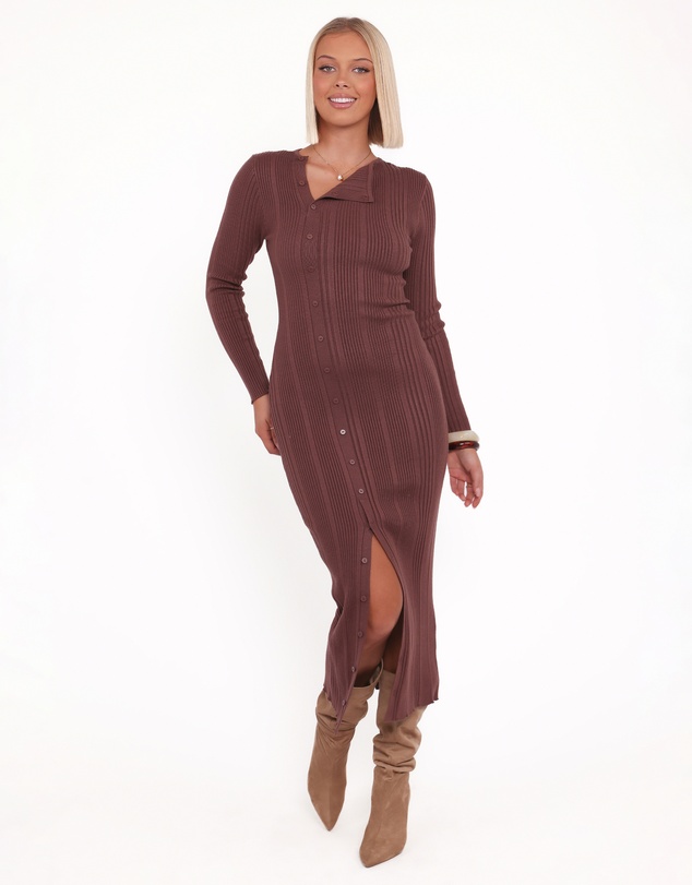 Petal & Pup - Valia Midi Dress - Espresso
