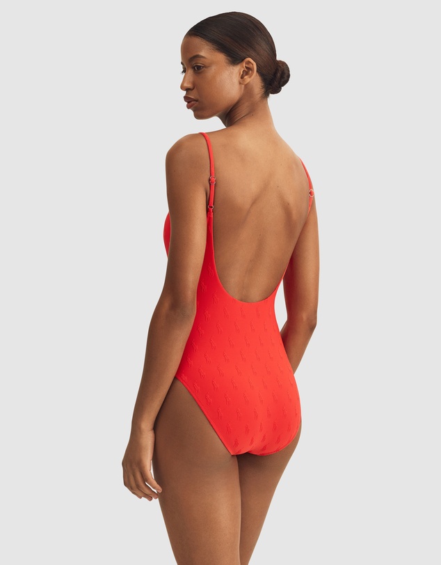 Polo Ralph Lauren - Logo Jacquard Kennedy Low Back Swimsuit