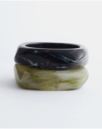 & Other Stories - Marbled Bangle Set