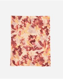 Ozwear Connection Uggs - 100% Australian Wool Print Scarf Brown