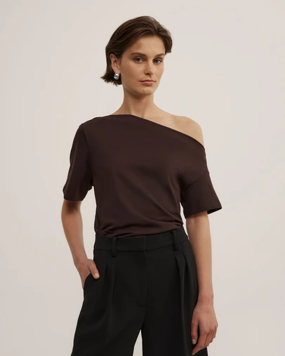Witchery - Ruched Asymmetric T-shirt