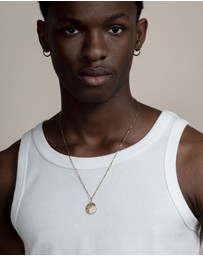 Dower & Hall - Men's One World Talisman Necklace In Gold Vermeil