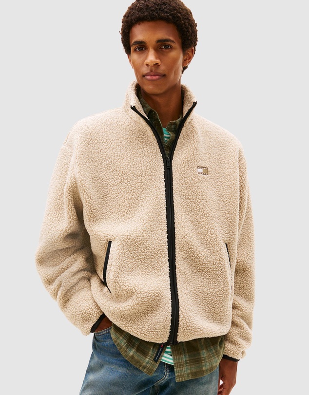 Tommy Jeans - Relaxed Badge Zip Through Teddy