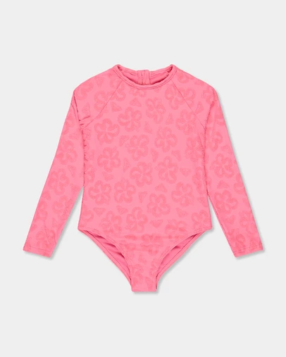 Roxy - Girls 8 to 16 Flip Flower Long Sleeve Rash Vest