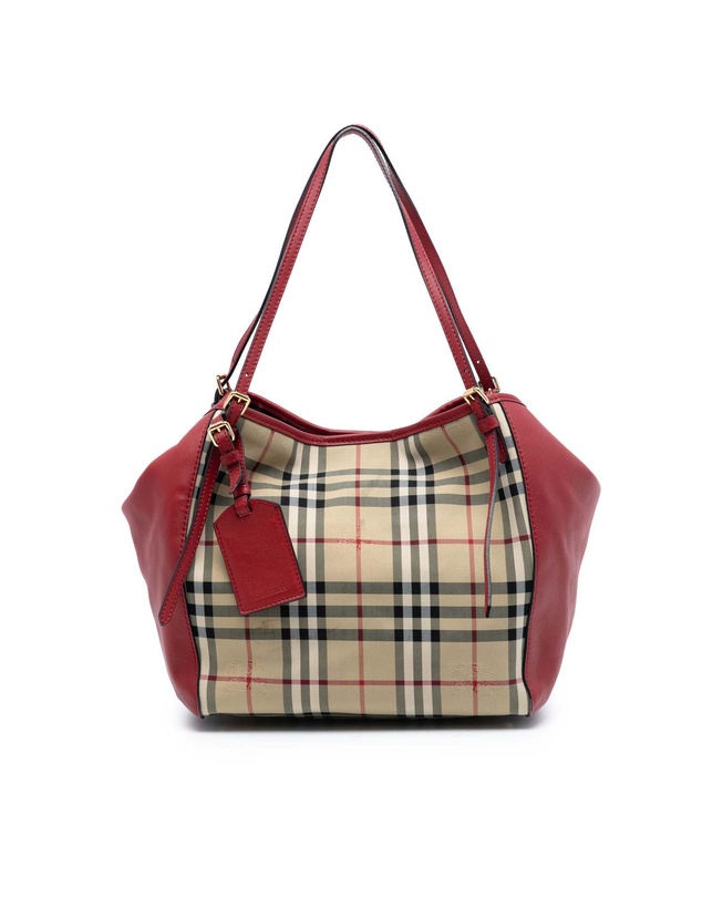 Pre-Loved by Azura Reborn - Pre-Loved Small Haymarket Check Canvas and Leather Canterbury Tote
