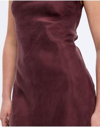 Minima Esenciales - Florence Cupro Lace Up Back Midi Dress