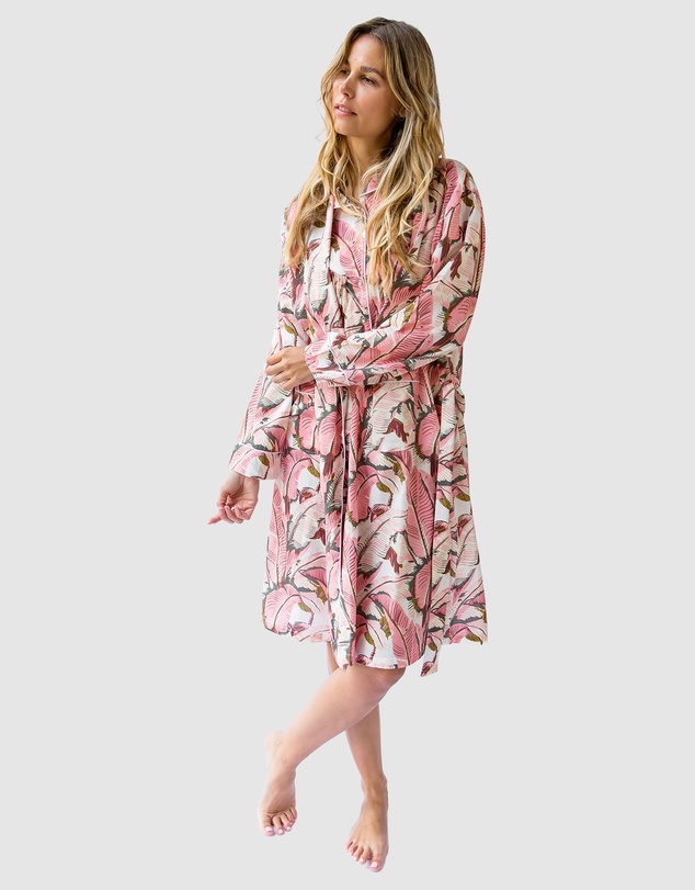 Sant And Abel - Women's Martinique® Pink Banana Leaf Robe