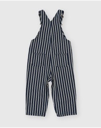 Goldie + Ace - Railroad Stripe Austin Overalls - Babies-Kids