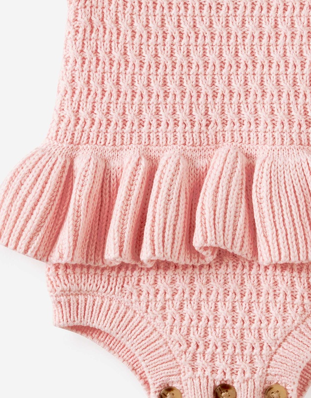 Cotton On Kids - Baby Organic Knit Sleeveless Peplum Bubbysuit
