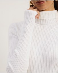 Atmos&Here - Annie Wool Blend Turtleneck Knit Top