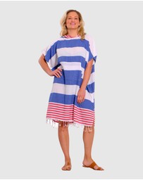 Tolu Australia - Adult Hooded Beach Towel in Sailor Blue – Quick-Dry Swim Poncho for Swimming & Surfing