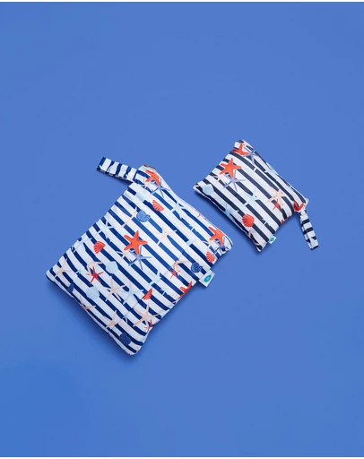 itti bitti - Large with Small Double Pocket Wetbag - Rockpool