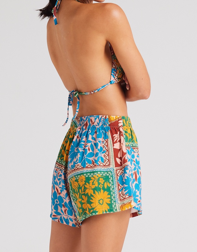 Poolside Paradiso - Wildflower Slit Short - Sunshine