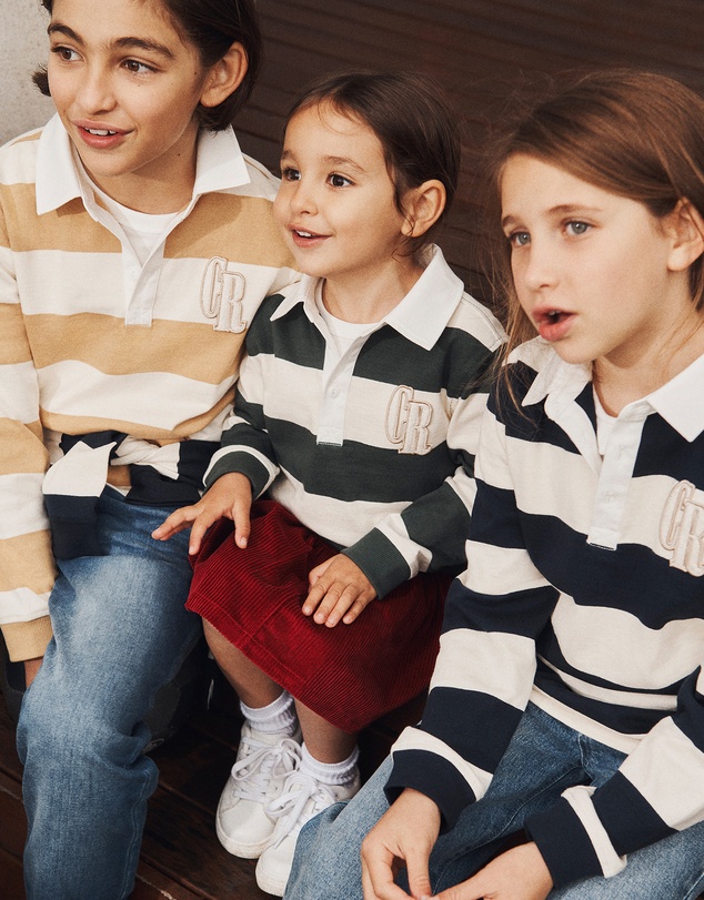 Country Road - Organically Grown Cotton Block Stripe Rugby