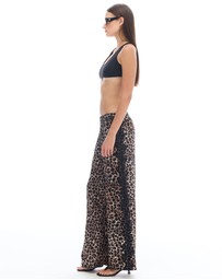 THE TALES - Animal Tuxedo Lace Wide Leg Pants