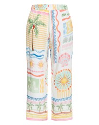 City Chic - Aliya Sea Dream Placement Print Pant