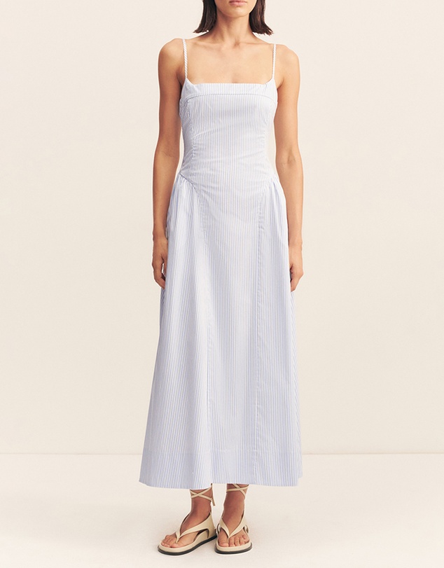 Shona Joy - Saunders Square Neck Panelled Midi Dress