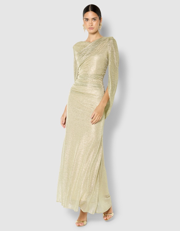 Montique - Alexie Metallic Knit Gown