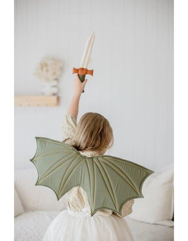 Fabelab - Dress up - Wings - Dragon Green, 65 cm