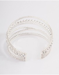 Lovisa - Silver Criss Cross Cupchain Wrist Cuff