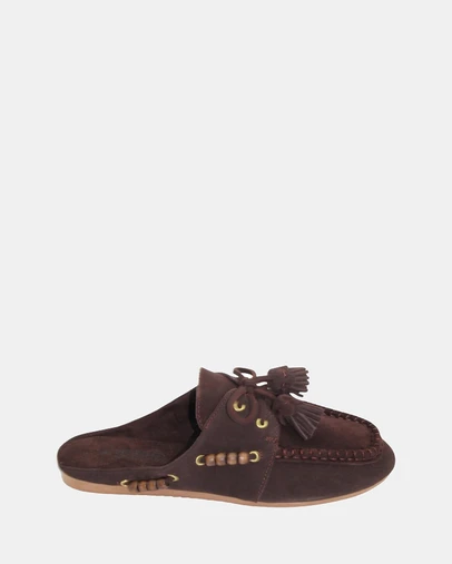 Human - Women's Kora Mule Sandal Choc Suede