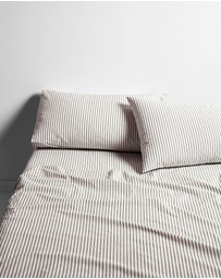 Aura Home - Ticking Stripe Sheet Set