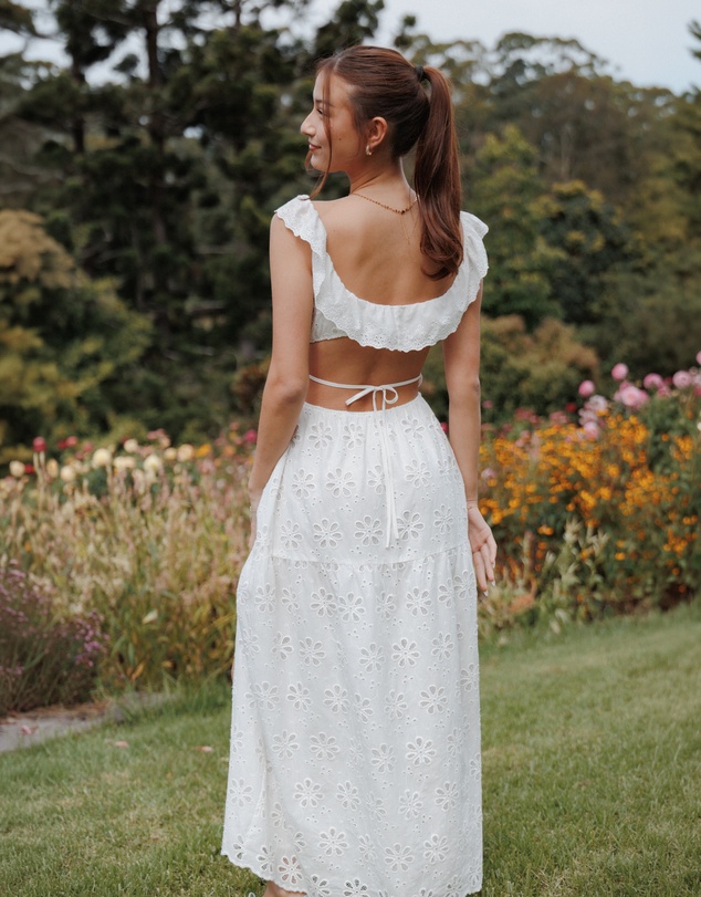 Petal & Pup - Elwyn Maxi Dress - White Broderie
